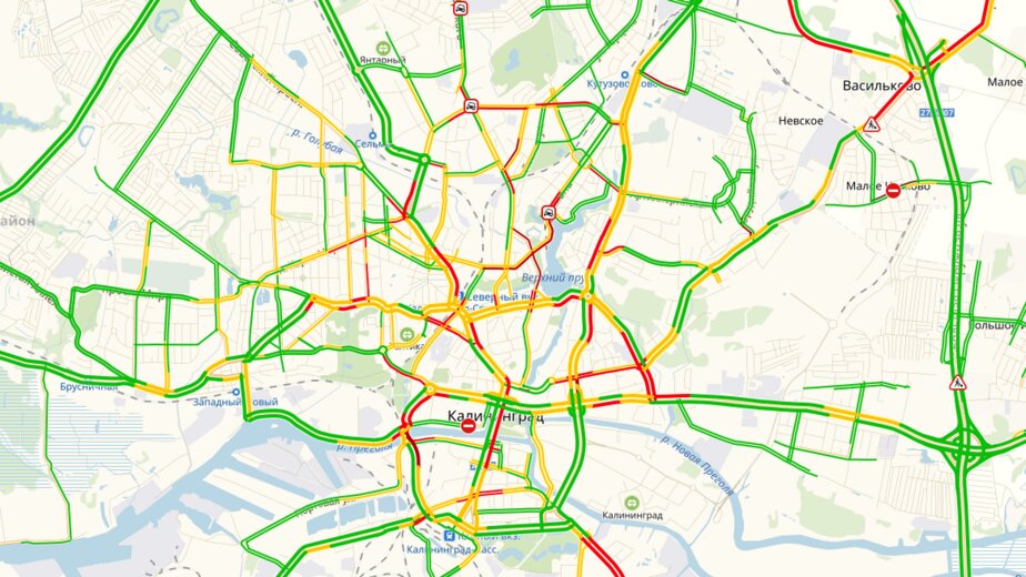 Пробки калининград сейчас