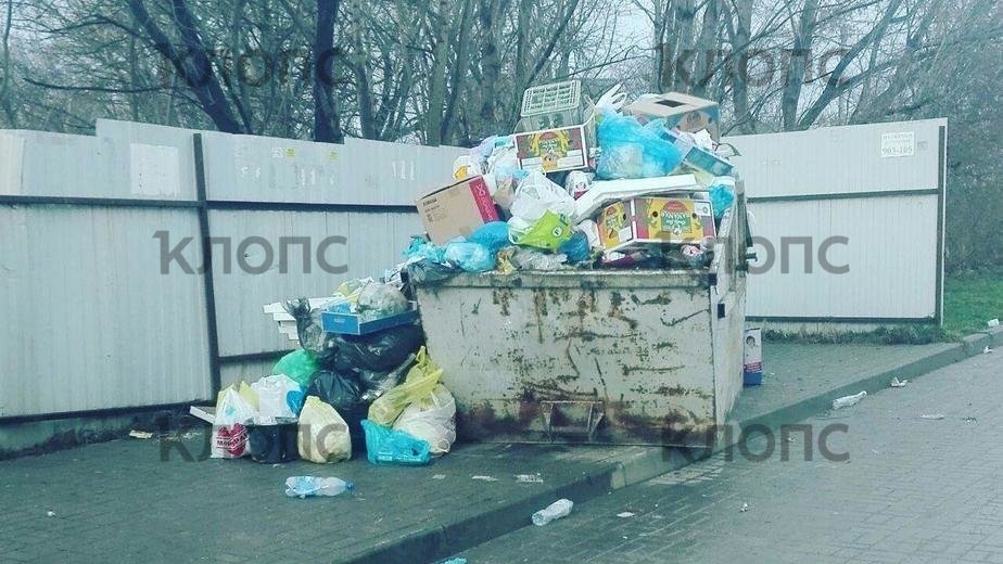 Фото с мусором на улице города