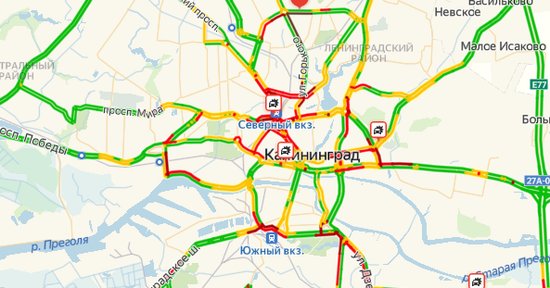 Советский и Ленинский проспекты встали в пробках из-за ДТП - Новости Калининграда | Скриншот страницы "Яндекса" Советский и Ленинский проспекты встали в пробках из-за ДТП - Новости Калининграда | Скриншот страницы "Яндекса"