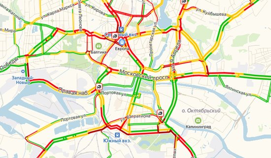 Пробки на ленинском проспекте спб сейчас