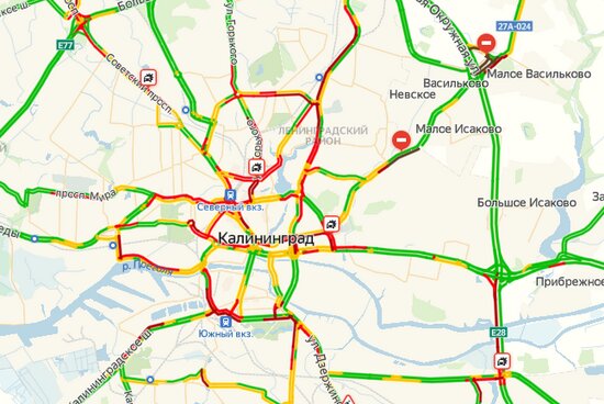 Пробки калининград сейчас