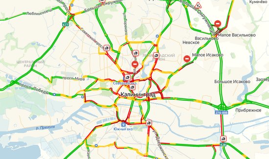 Карта пробок калининград