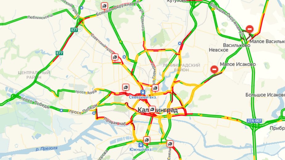 Карта пробок калининград