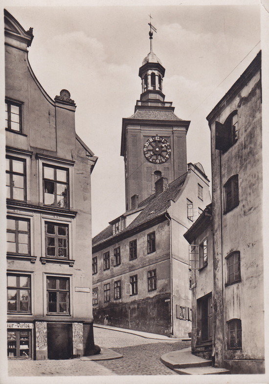 Лёбенихтская церковь Святой Барбары на горе | Фотография на открытке 1930 года Лёбенихтская церковь Святой Барбары на горе | Фотография на открытке 1930 года