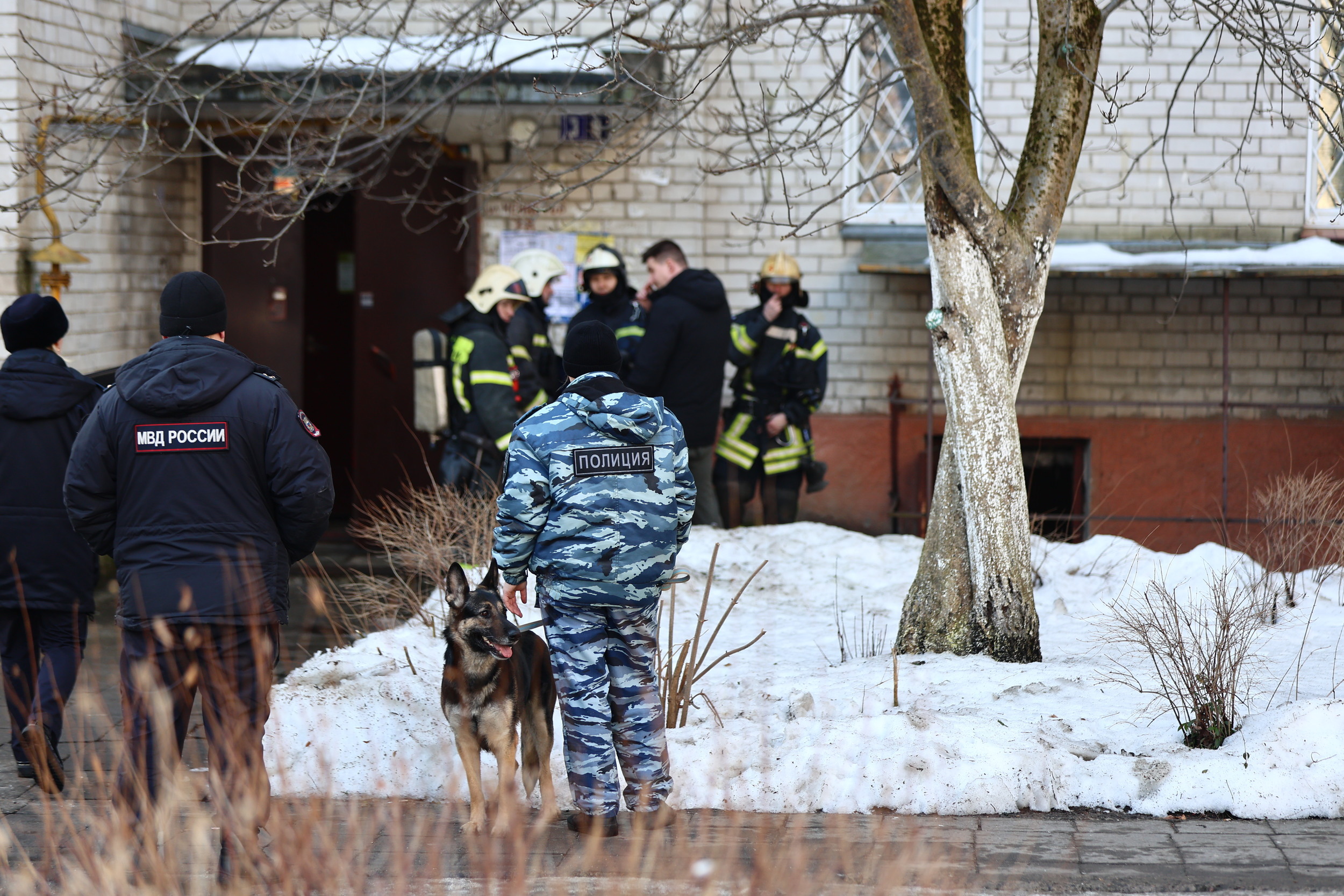 Дом, где пострадали женщины оцеплен полицией