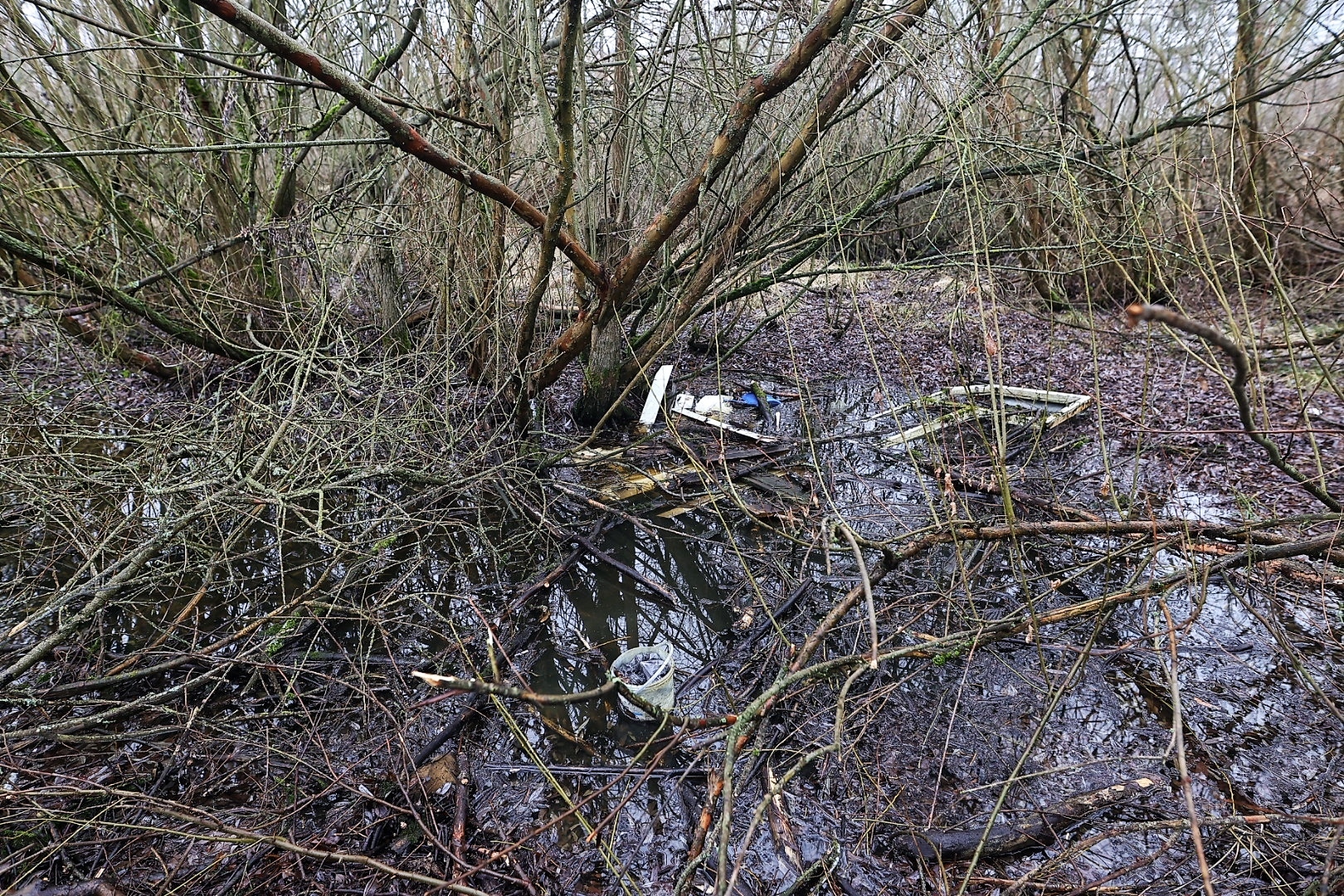 Место, где нашли сумку с телом 