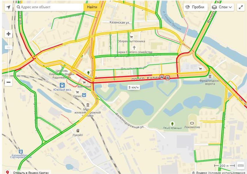 Пробки красногорск сейчас онлайн карта